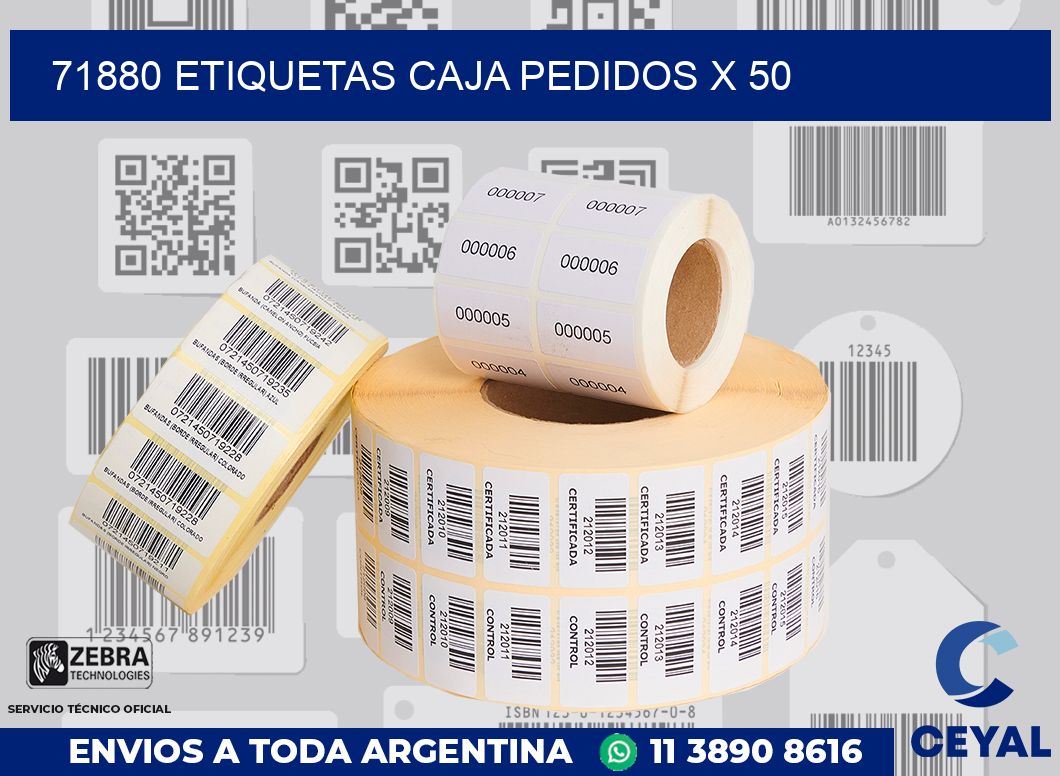 71880 etiquetas caja pedidos x 50