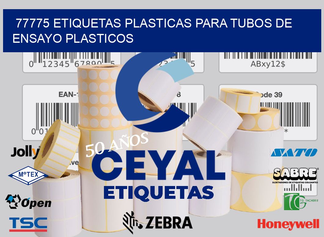 77775 ETIQUETAS PLASTICAS PARA TUBOS DE ENSAYO PLASTICOS