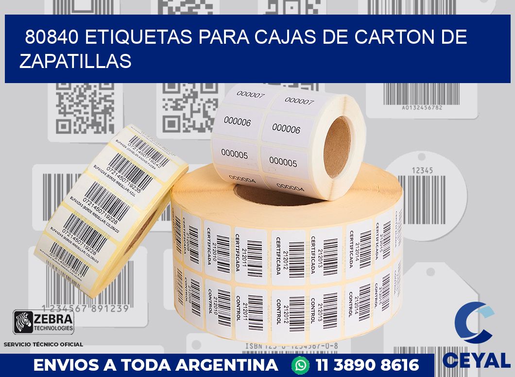 80840 ETIQUETAS PARA CAJAS DE CARTON DE ZAPATILLAS