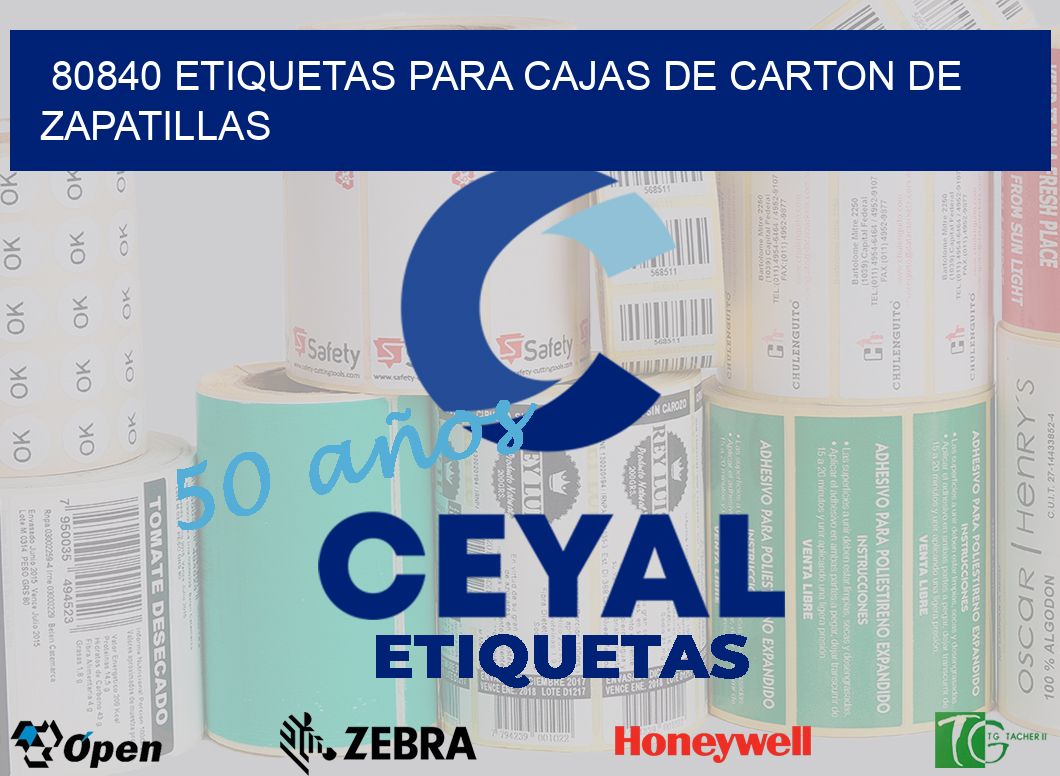 80840 ETIQUETAS PARA CAJAS DE CARTON DE ZAPATILLAS