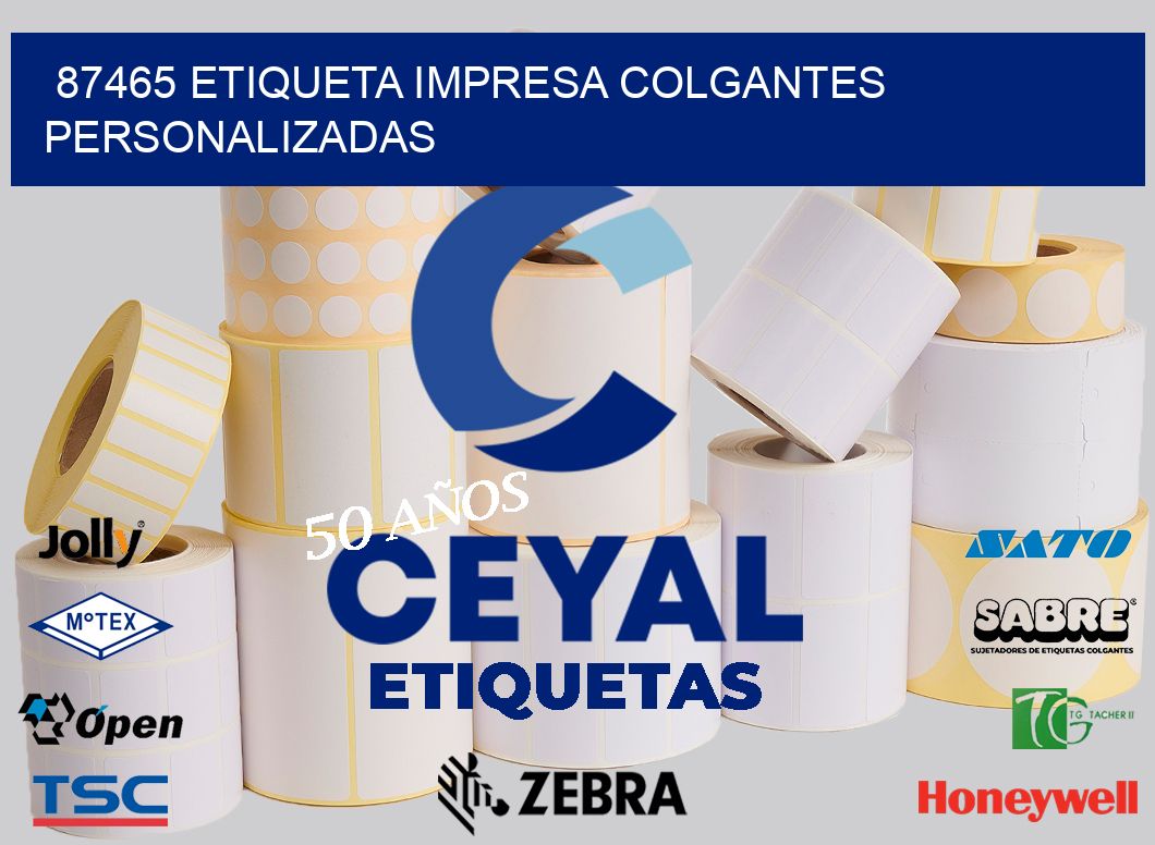 87465 ETIQUETA IMPRESA COLGANTES PERSONALIZADAS