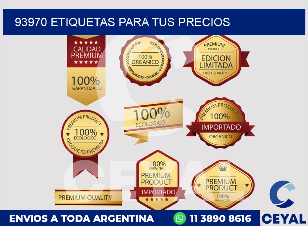 93970 ETIQUETAS PARA TUS PRECIOS