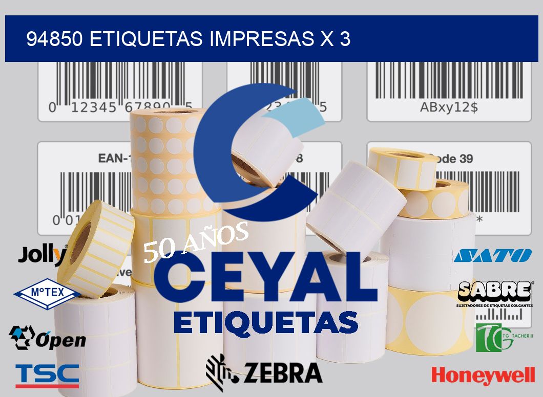 94850 Etiquetas impresas x 3