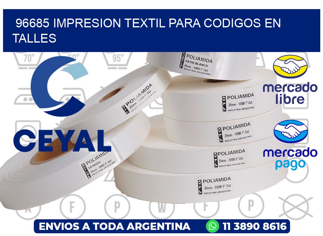 96685 IMPRESION TEXTIL PARA CODIGOS EN TALLES