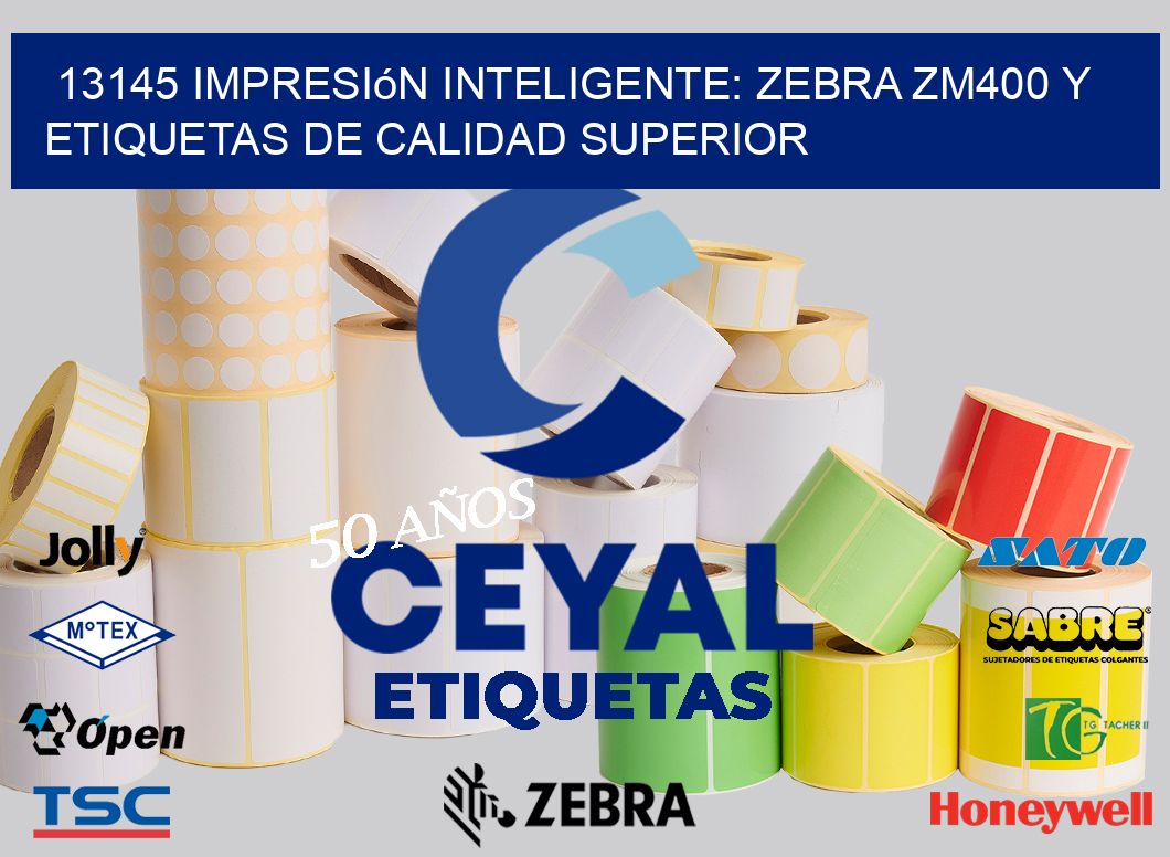 13145 Impresión Inteligente: Zebra ZM400 y Etiquetas de Calidad Superior