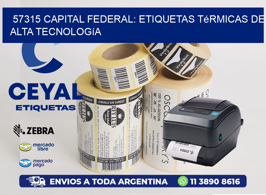 57315 Capital Federal: Etiquetas Térmicas de Alta Tecnología