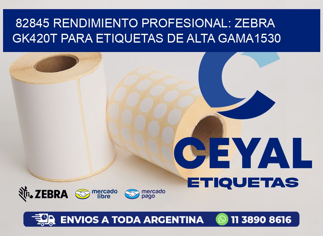 82845 Rendimiento Profesional: Zebra GK420T para Etiquetas de Alta Gama1530