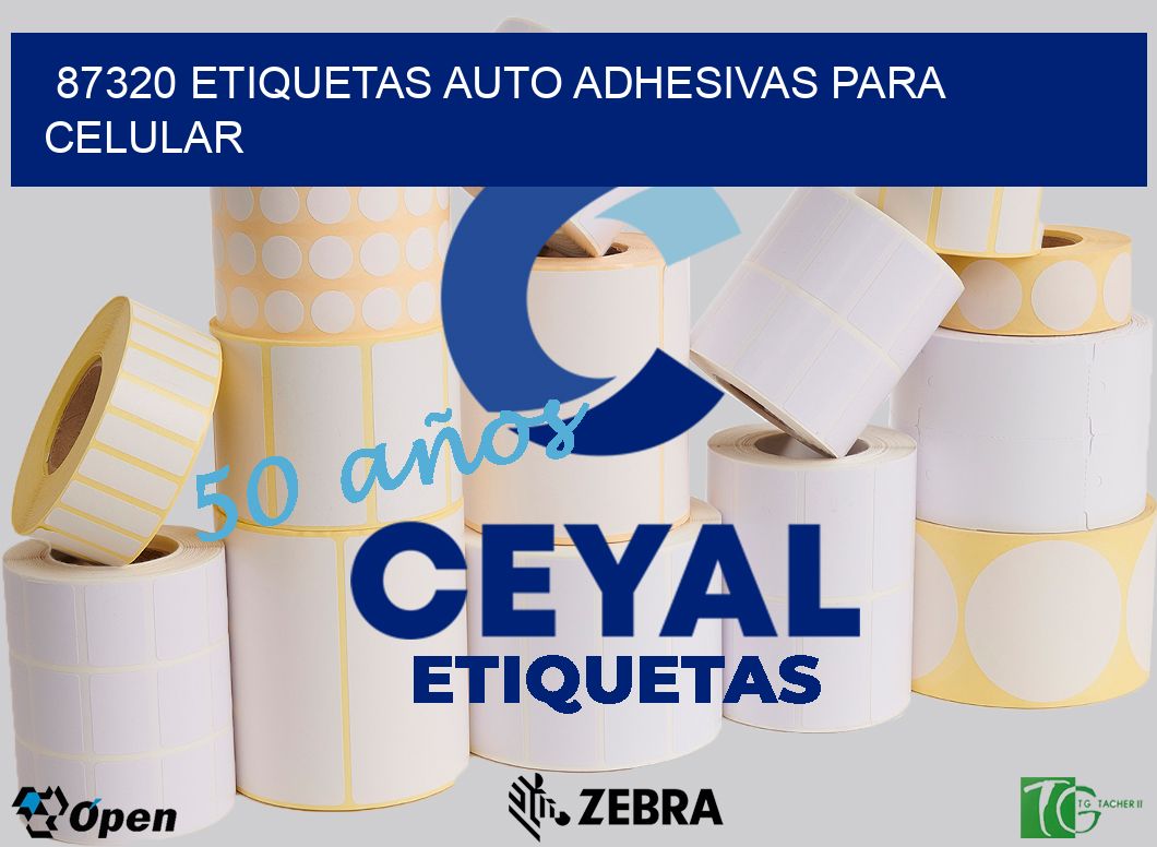 87320 etiquetas auto adhesivas para celular