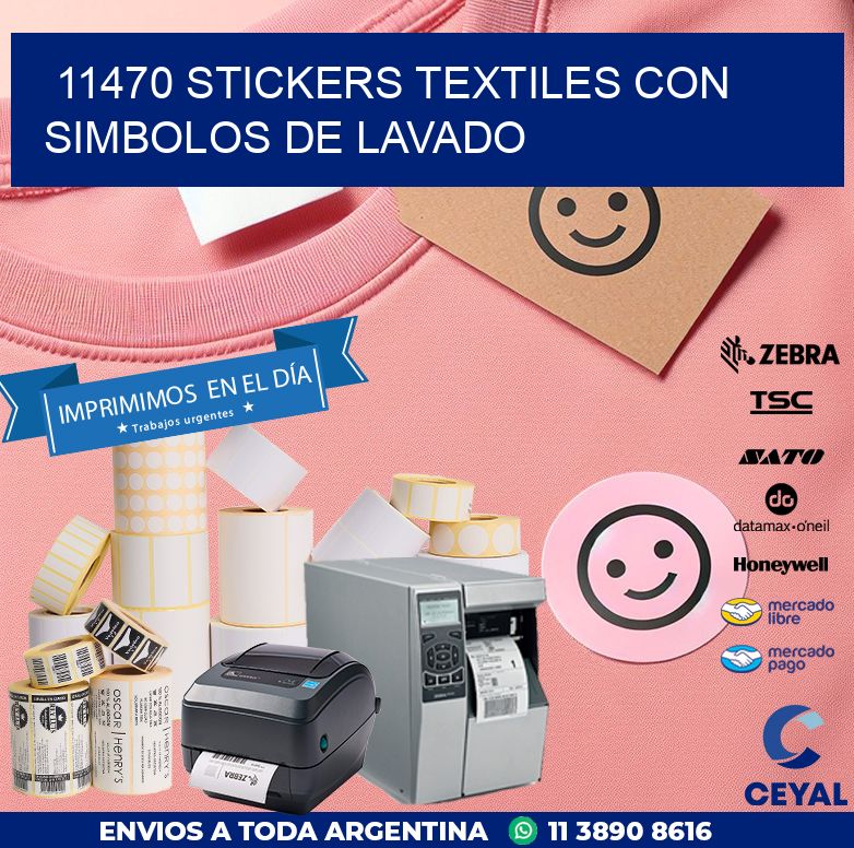 11470 STICKERS TEXTILES CON SIMBOLOS DE LAVADO