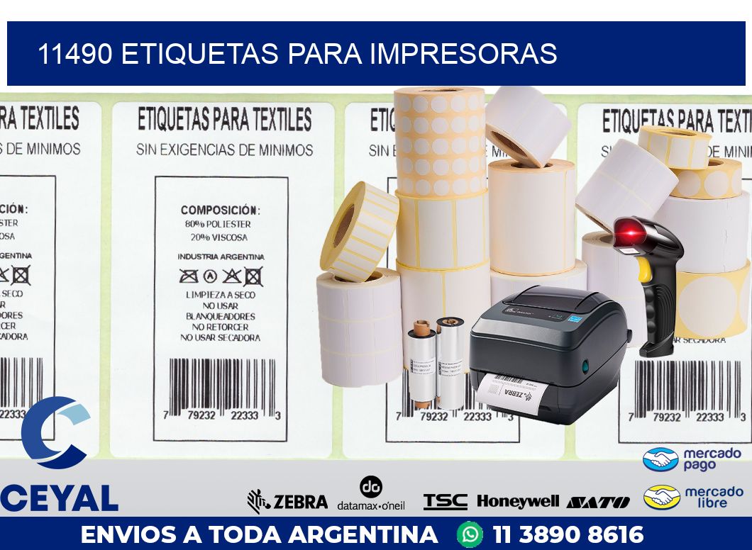 11490 ETIQUETAS PARA IMPRESORAS