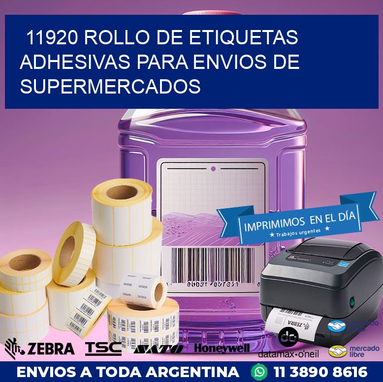 11920 ROLLO DE ETIQUETAS ADHESIVAS PARA ENVIOS DE SUPERMERCADOS