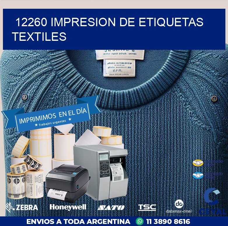 12260 IMPRESION DE ETIQUETAS TEXTILES