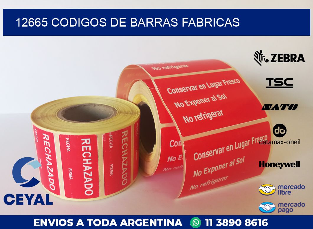 12665 CODIGOS DE BARRAS FABRICAS