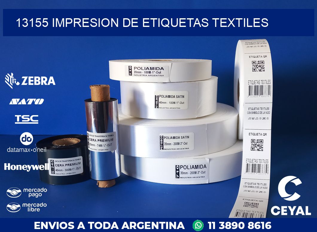 13155 IMPRESION DE ETIQUETAS TEXTILES