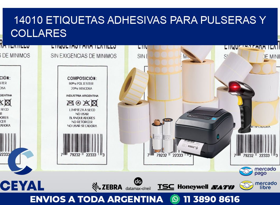 14010 ETIQUETAS ADHESIVAS PARA PULSERAS Y COLLARES