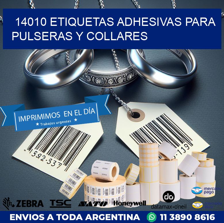 14010 ETIQUETAS ADHESIVAS PARA PULSERAS Y COLLARES