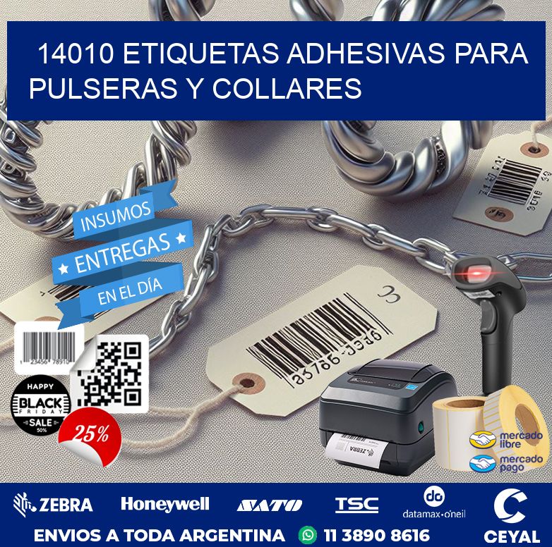 14010 ETIQUETAS ADHESIVAS PARA PULSERAS Y COLLARES