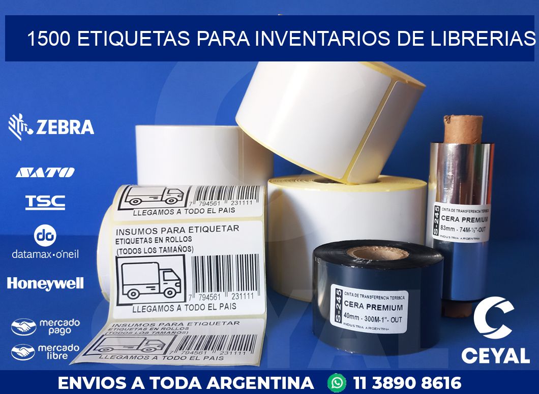 1500 ETIQUETAS PARA INVENTARIOS DE LIBRERIAS