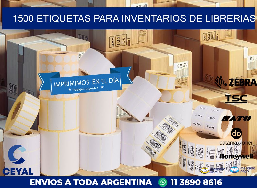 1500 ETIQUETAS PARA INVENTARIOS DE LIBRERIAS