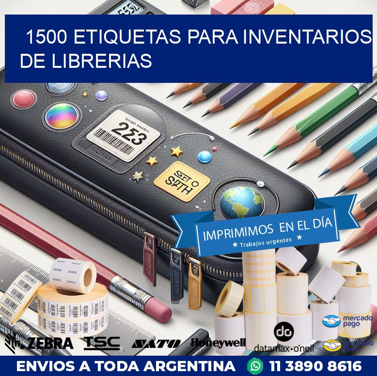 1500 ETIQUETAS PARA INVENTARIOS DE LIBRERIAS