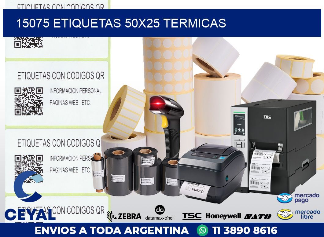 15075 ETIQUETAS 50X25 TERMICAS