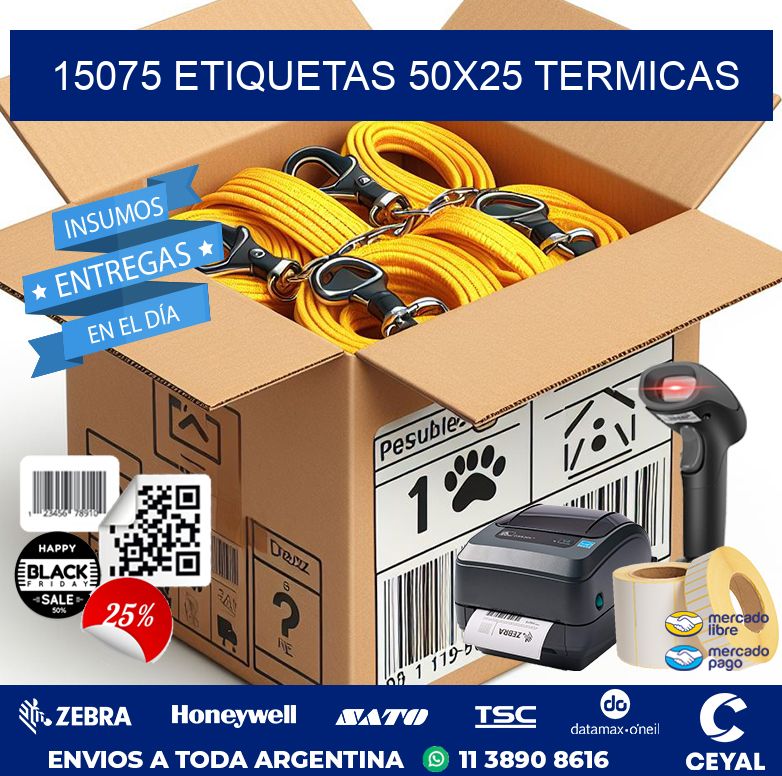 15075 ETIQUETAS 50X25 TERMICAS