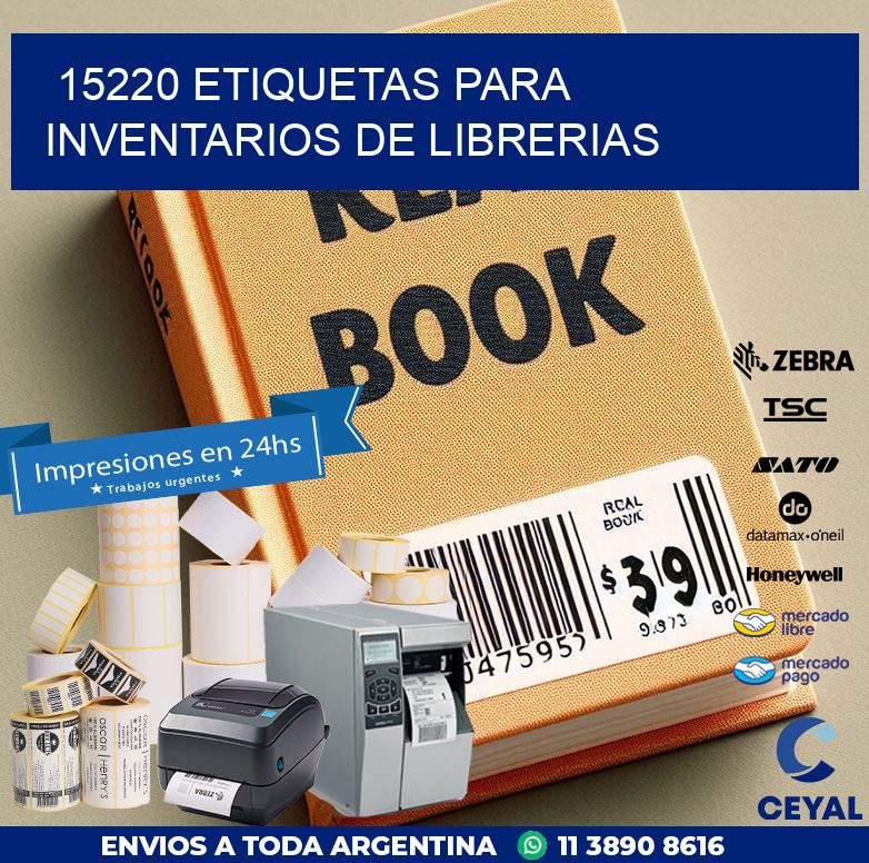 15220 ETIQUETAS PARA INVENTARIOS DE LIBRERIAS