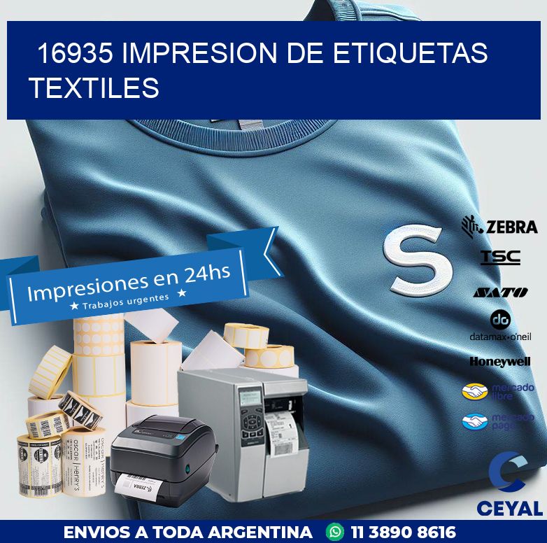 16935 IMPRESION DE ETIQUETAS TEXTILES