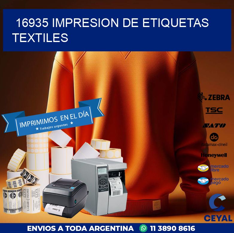 16935 IMPRESION DE ETIQUETAS TEXTILES