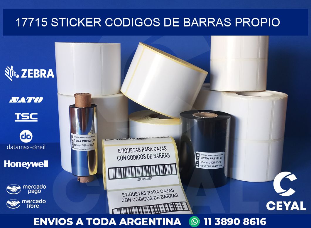 17715 STICKER CODIGOS DE BARRAS PROPIO