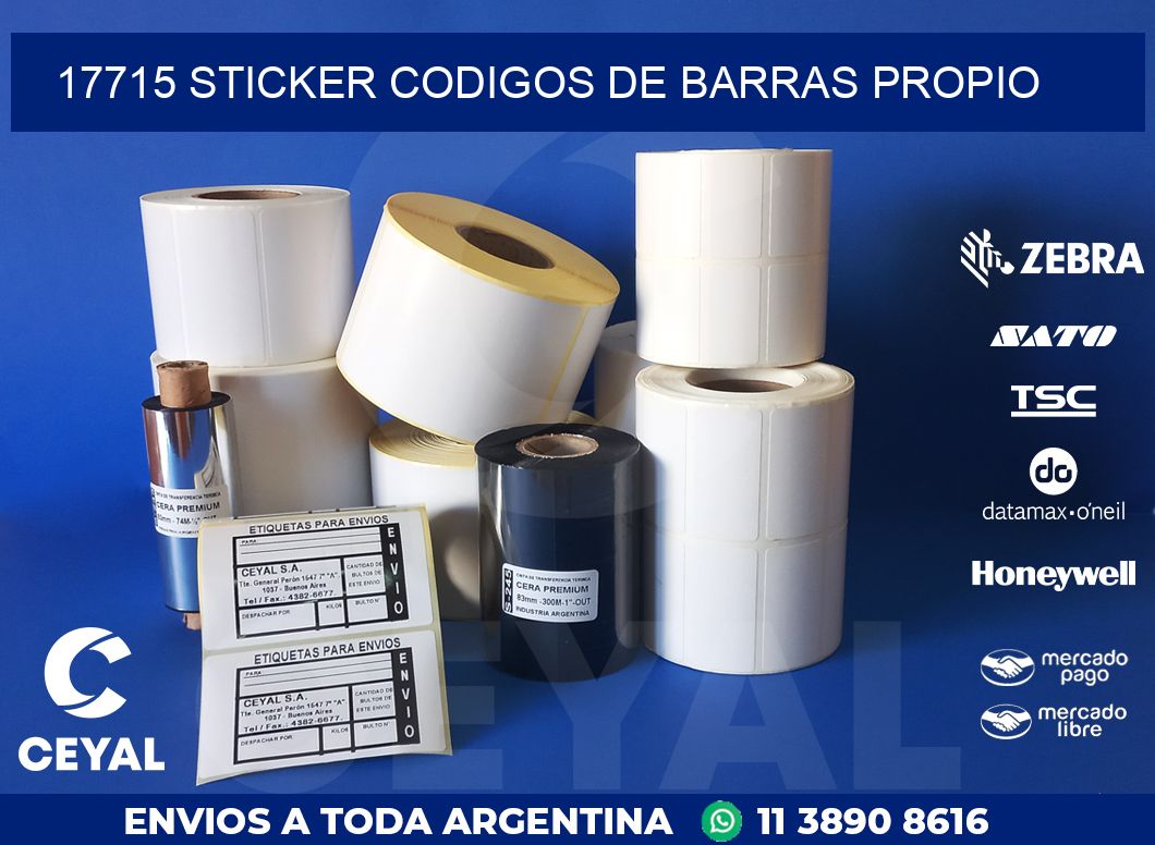 17715 STICKER CODIGOS DE BARRAS PROPIO