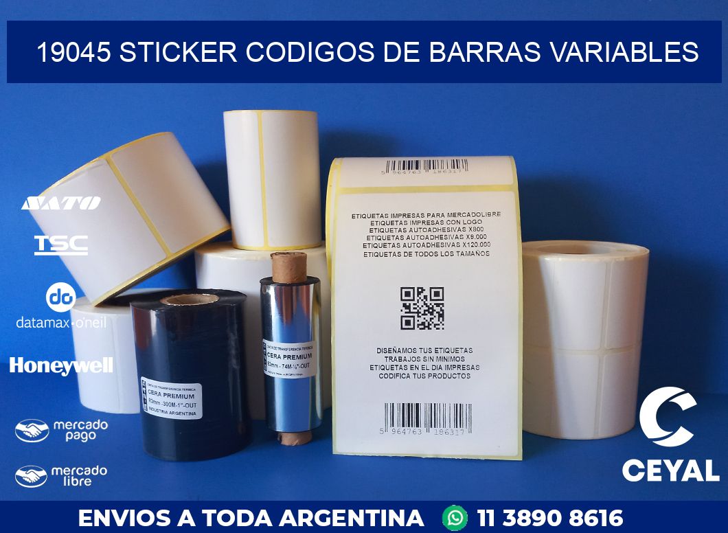 19045 STICKER CODIGOS DE BARRAS VARIABLES