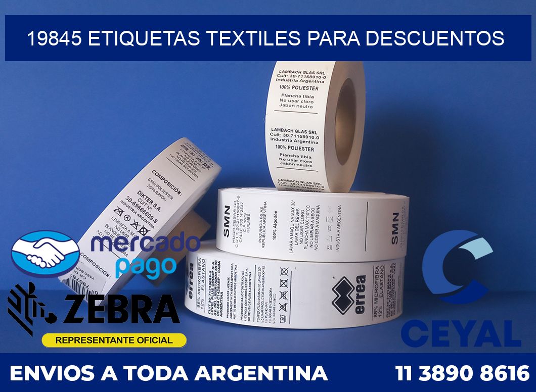 19845 ETIQUETAS TEXTILES PARA DESCUENTOS