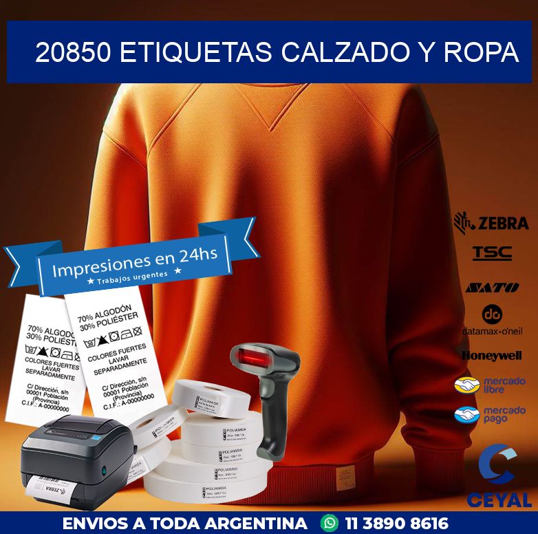 20850 ETIQUETAS CALZADO Y ROPA