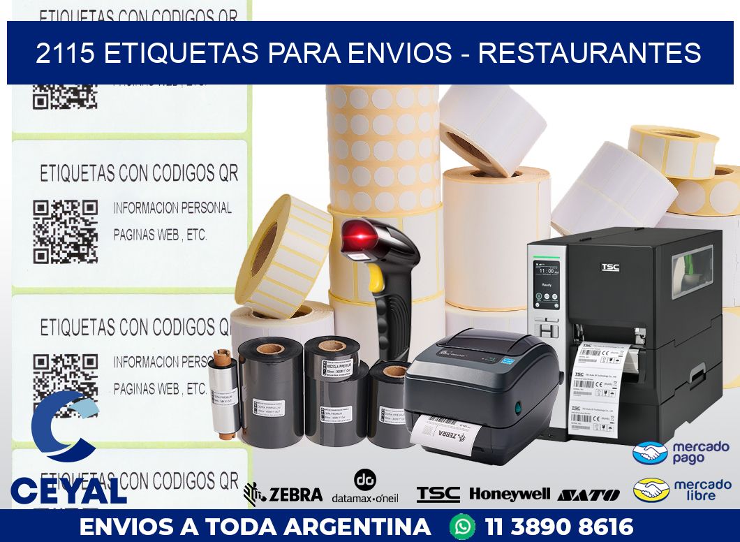 2115 ETIQUETAS PARA ENVIOS - RESTAURANTES