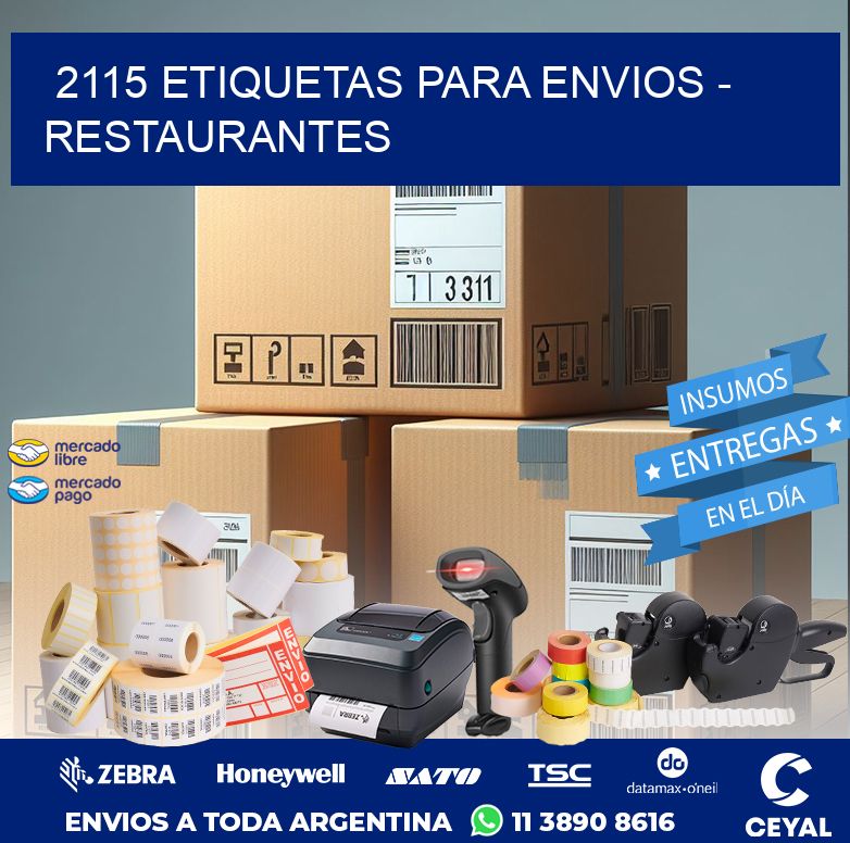 2115 ETIQUETAS PARA ENVIOS - RESTAURANTES