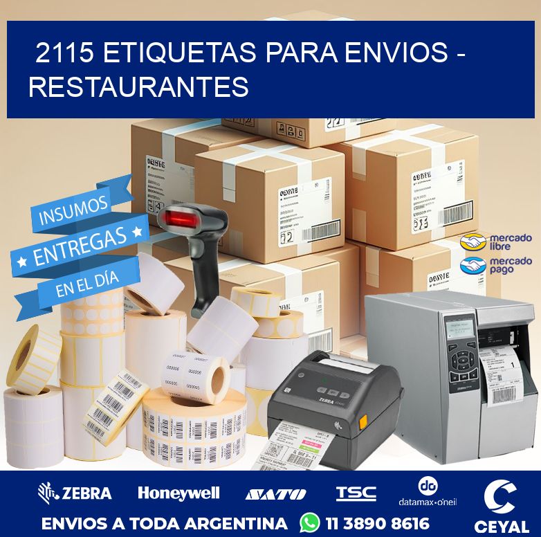 2115 ETIQUETAS PARA ENVIOS - RESTAURANTES