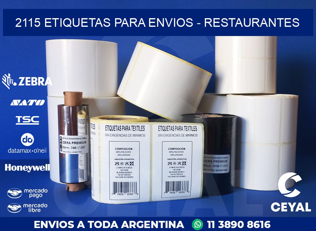 2115 ETIQUETAS PARA ENVIOS – RESTAURANTES