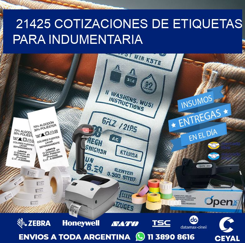 21425 COTIZACIONES DE ETIQUETAS PARA INDUMENTARIA