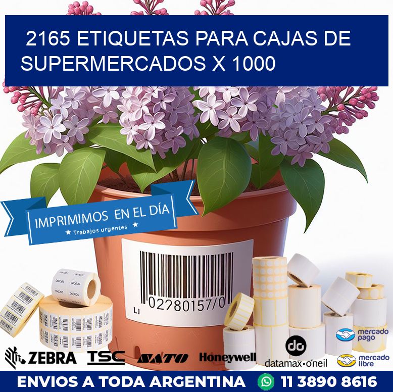 2165 ETIQUETAS PARA CAJAS DE SUPERMERCADOS X 1000