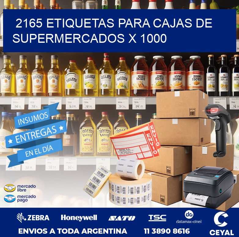 2165 ETIQUETAS PARA CAJAS DE SUPERMERCADOS X 1000