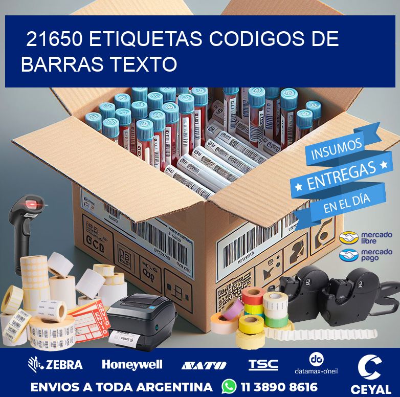 21650 ETIQUETAS CODIGOS DE BARRAS TEXTO