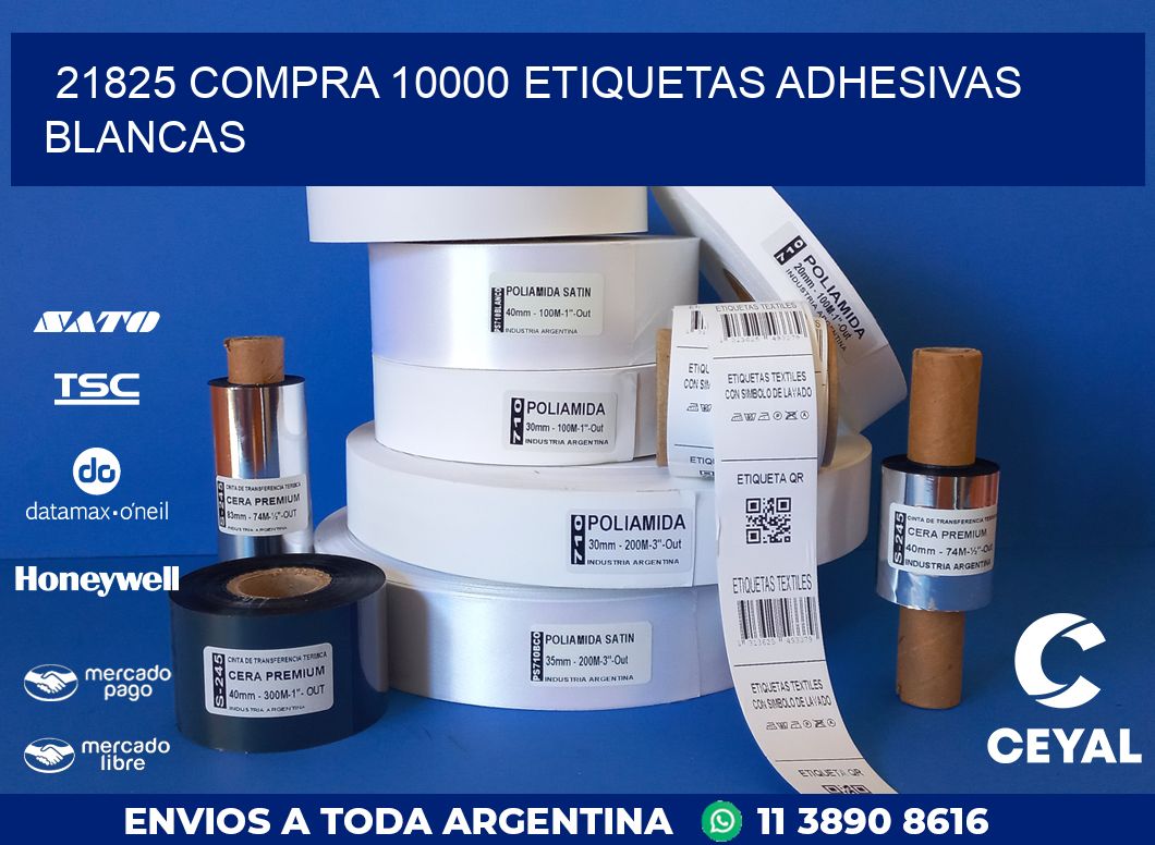 21825 COMPRA 10000 ETIQUETAS ADHESIVAS BLANCAS