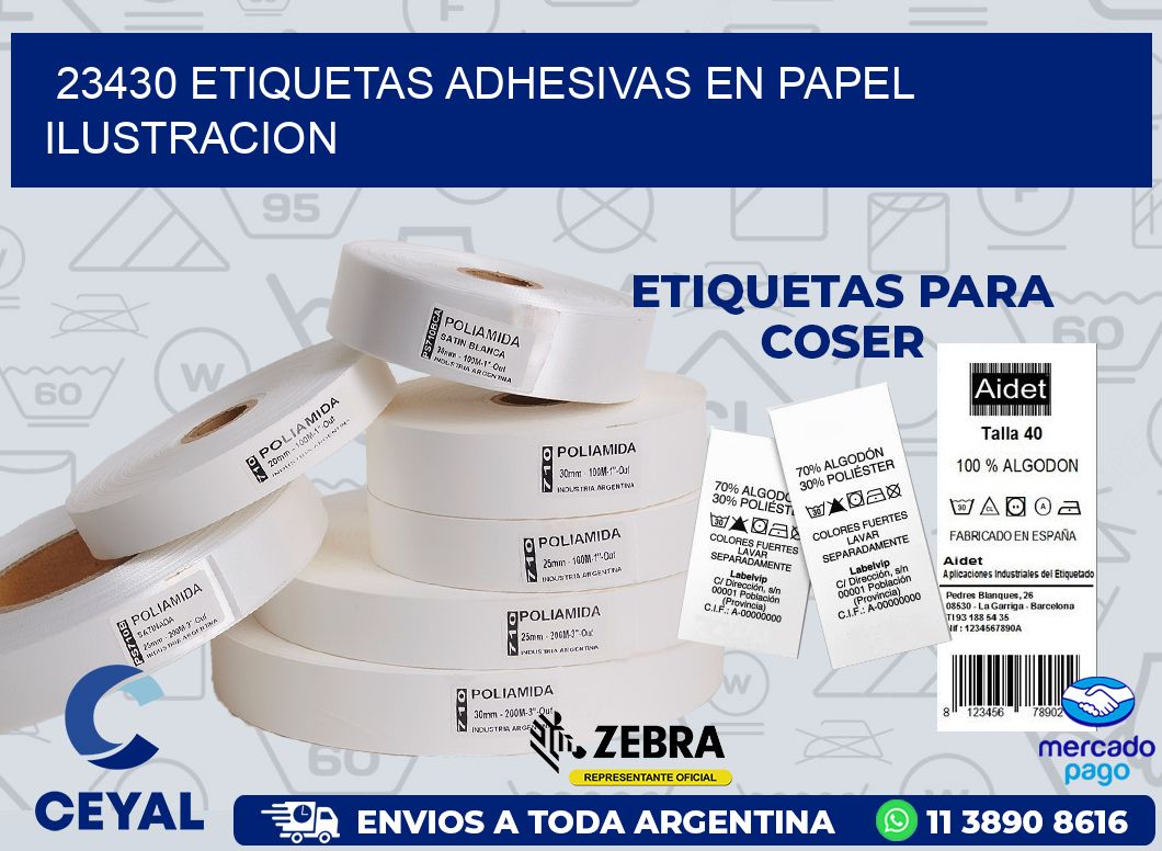 23430 ETIQUETAS ADHESIVAS EN PAPEL ILUSTRACION