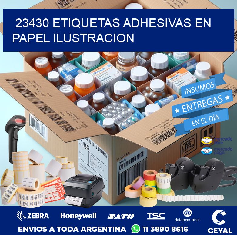 23430 ETIQUETAS ADHESIVAS EN PAPEL ILUSTRACION