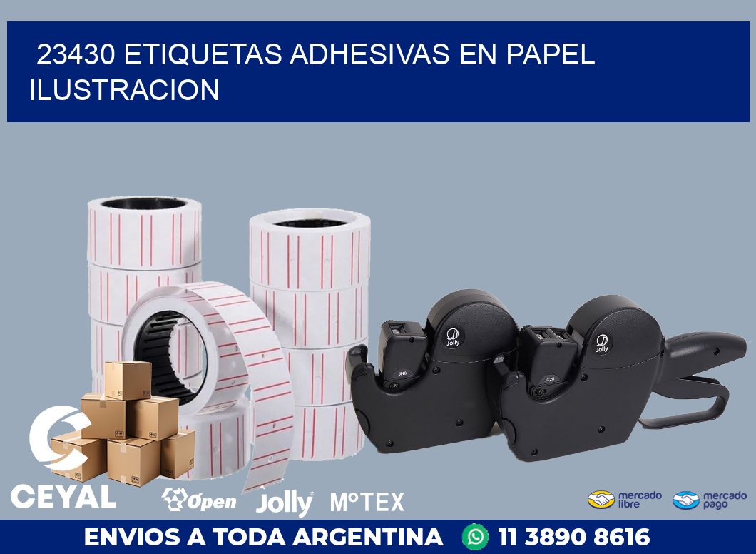 23430 ETIQUETAS ADHESIVAS EN PAPEL ILUSTRACION