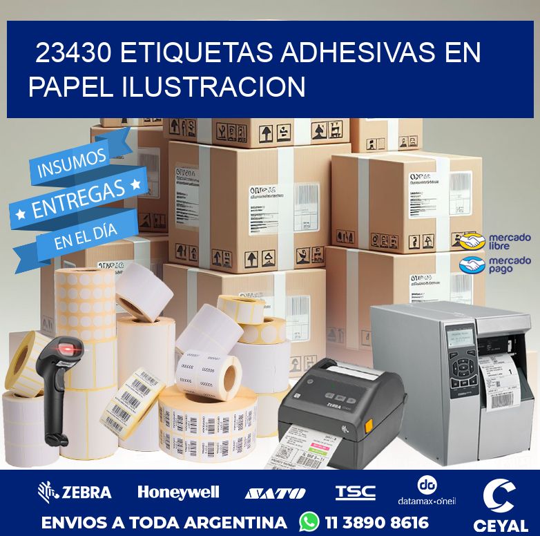 23430 ETIQUETAS ADHESIVAS EN PAPEL ILUSTRACION