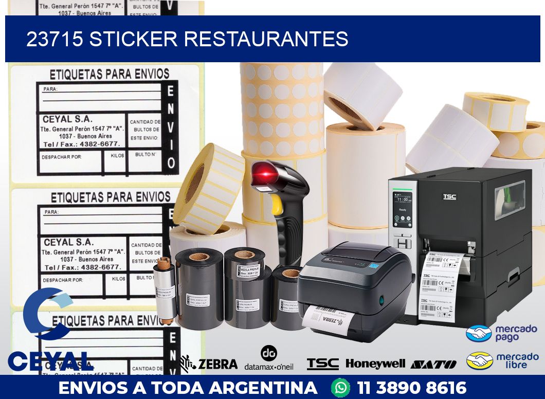 23715 STICKER RESTAURANTES