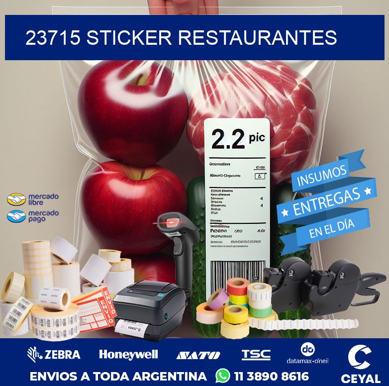 23715 STICKER RESTAURANTES