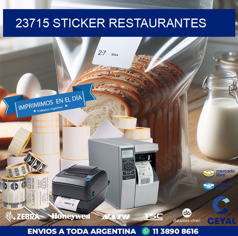 23715 STICKER RESTAURANTES